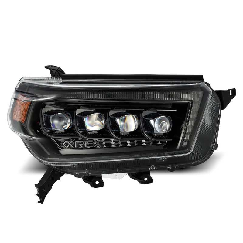 AlphaRex 880758 fits Toyota 10-13 4Runner NOVA LED Proj Headlights Plank Style Alpha Black w/Seq Signal/DRL