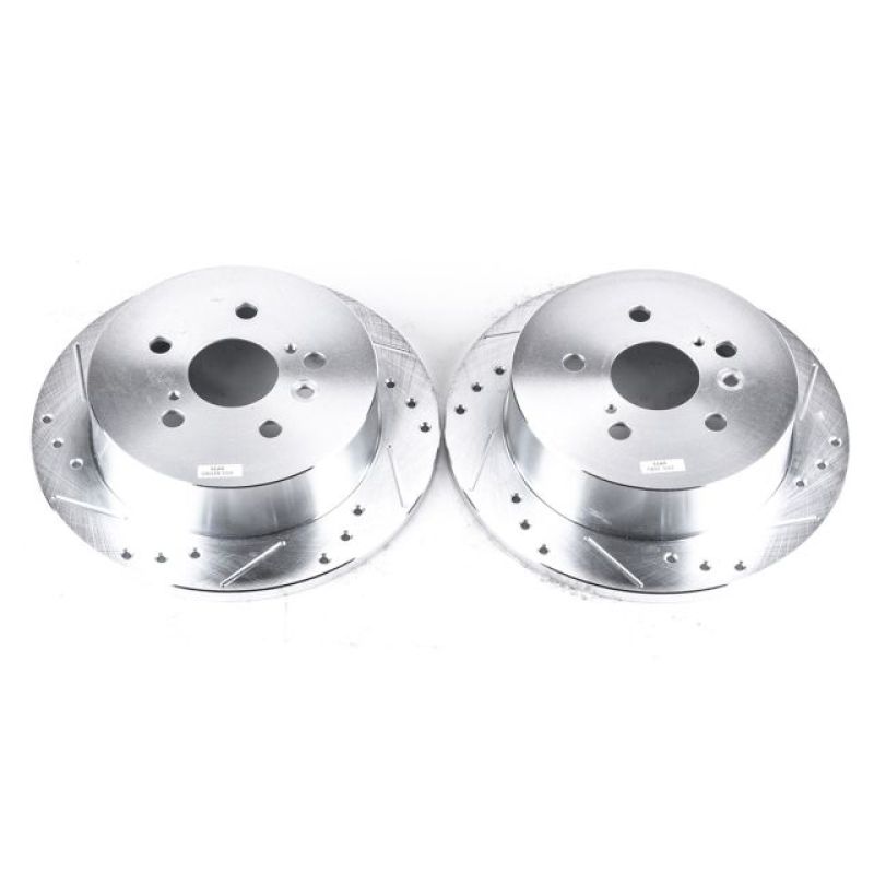 PowerStop fits Toyota 04-10 Sienna Rear Evolution Drilled & Slotted Rotors -