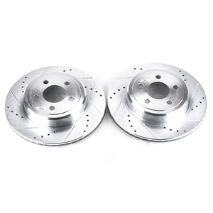 PowerStop fits Chrysler 05-19 300 Rear Evolution Drilled & Slotted Rotors - Pair