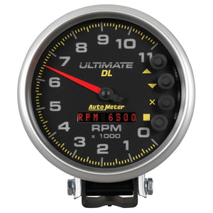 AutoMeter 6897 Autometer 5 inch Ultimate DL Playback Tachometer 11000 RPM - Black