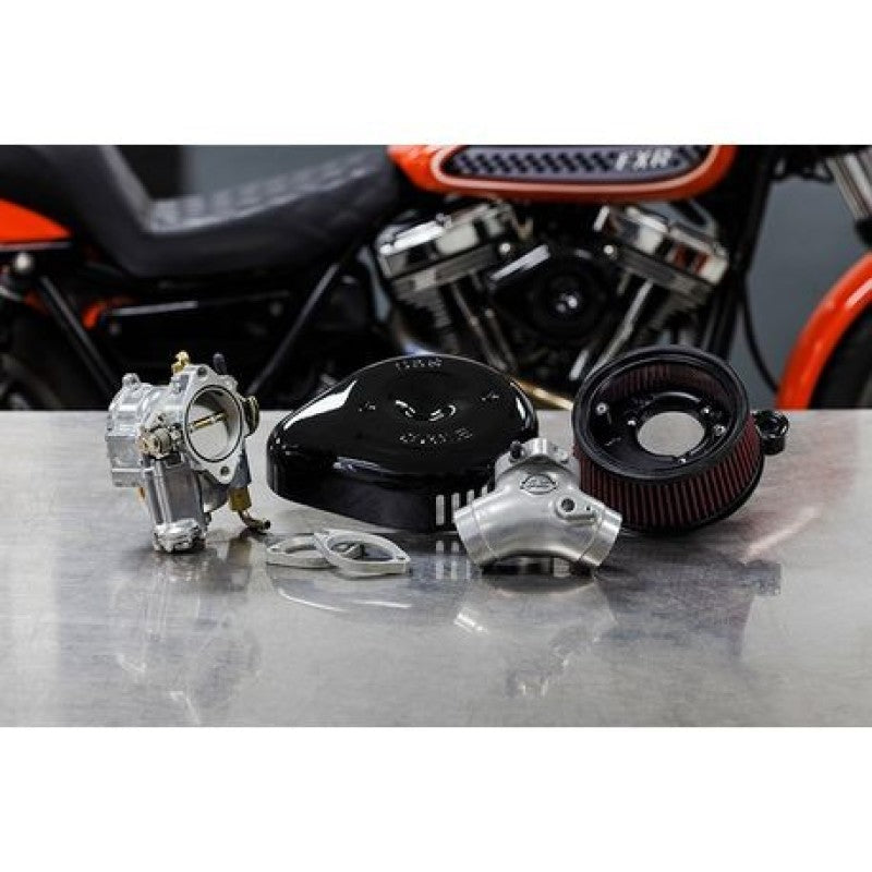 S&S 110-0148 Cycle 84-99 BT Super G Carburetor & Stealth Air Cleaner Kit w/ Blac