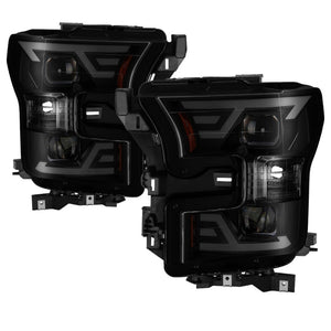 xTune 9042942 15-17 fits Ford F-150 DRL LED Light Bar Projector Headlights - Bl