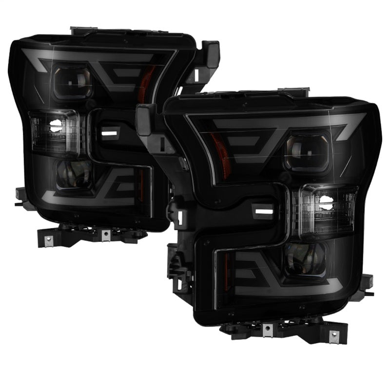 xTune 9042942 15-17 fits Ford F-150 DRL LED Light Bar Projector Headlights - Bl