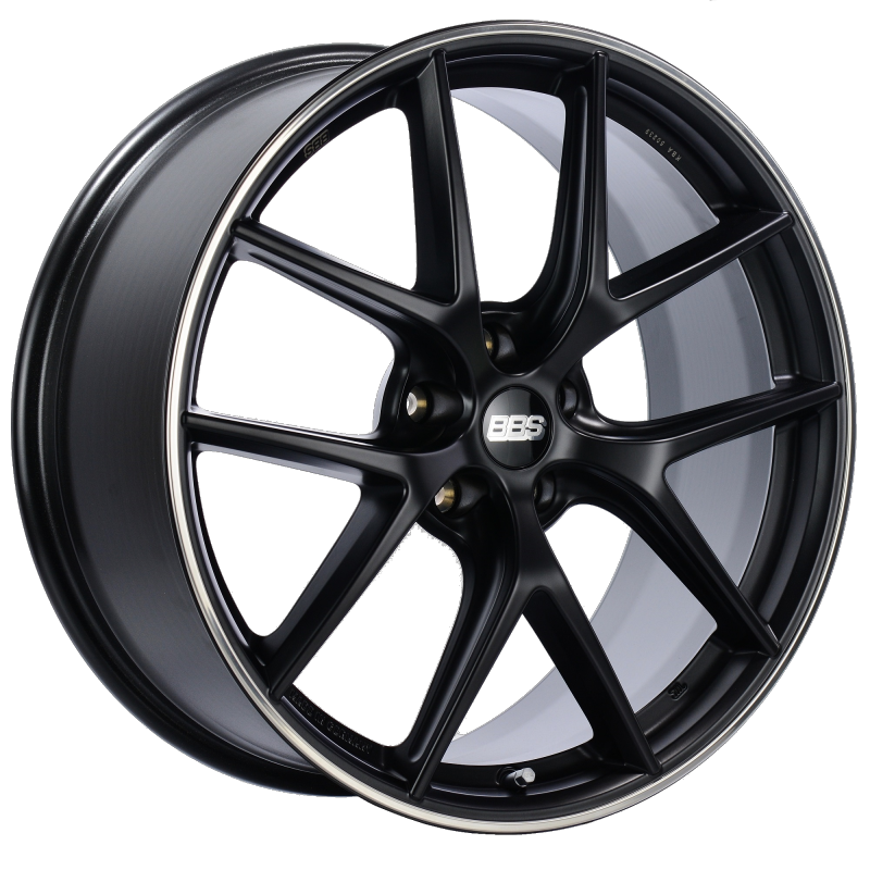 BBS CI0102BPO CI-R 20x8.5 5x120 ET32 Satin Black Polished Rim Protector Wheel -82mm PFS/Clip Required