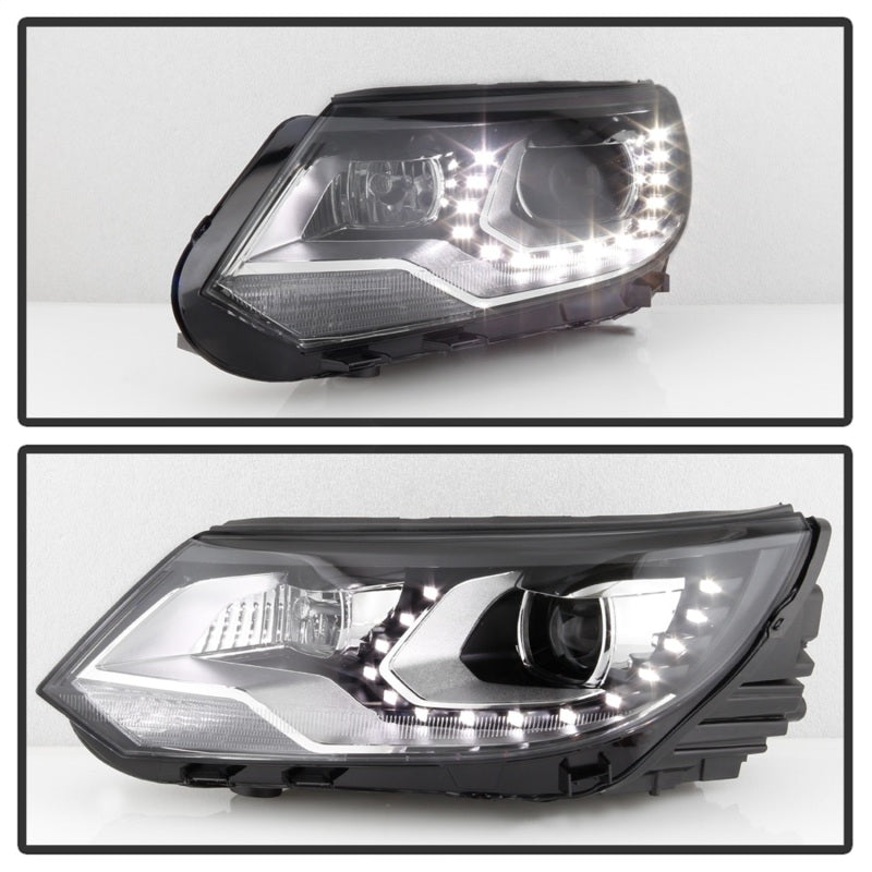 Spyder 9948527 VW Tiguan LED/DRL Projector Headlights Chrome PRO-JH-VWT12-LED-C