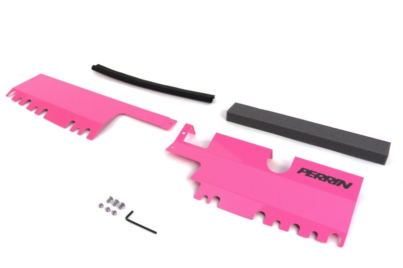 Perrin PSP-ENG-512-4HP 15-21 WRX/STI Radiator Shroud (With OEM Intake Scoop) - Hyper Pink