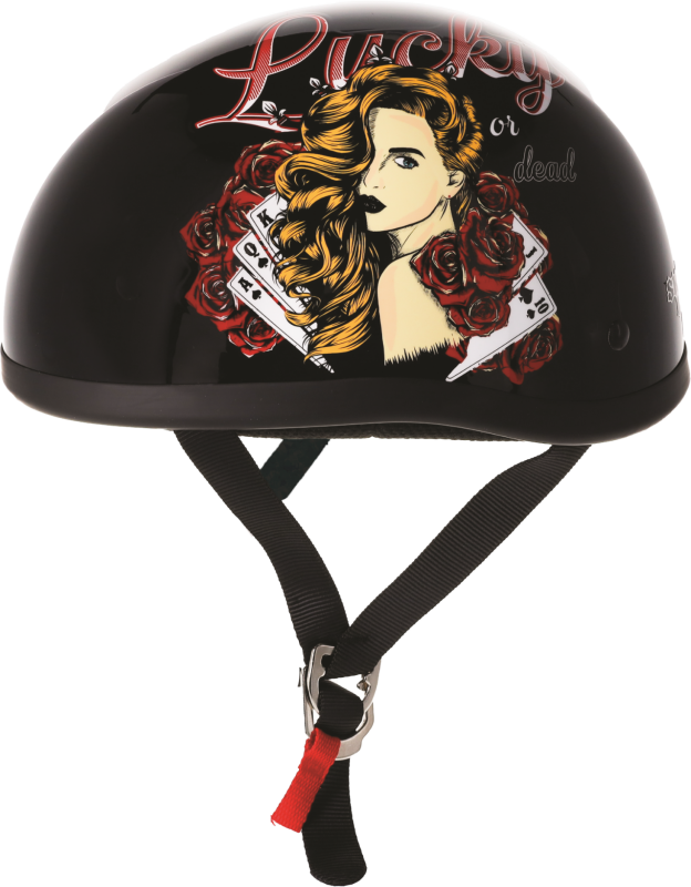 Bikers Choice 649520 Skid Lids Lucky Lady Original Helmet - Medium