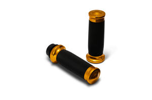Performance Machine 0063-2104M-G 08-23 Touring, 16-24 Softail TBW Contour Handle Grip Set - Gold