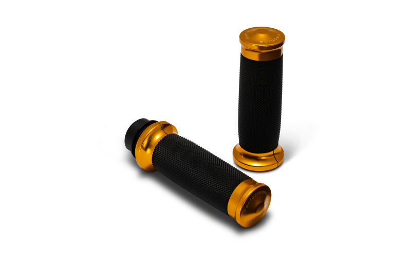 Performance Machine 0063-2104M-G 08-23 Touring, 16-24 Softail TBW Contour Handle Grip Set - Gold