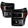 9034930 Xtune fits Ford 11-16 Super Duty Projector Headlights Light Bar Drl Bl