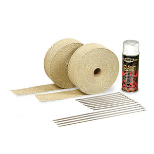 DEI  10111 Exhaust Wrap Kit - Tan Wrap and White HT
