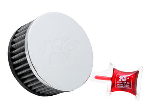 K&N Engineering RC-1950 K&N Universal Chrome Filter 2 1/2 inch O/S FLG / 4 1/2 inch OD / 2 inch Height