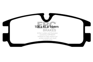 EBC UD754 98-04 fits Cadillac Seville 4.6 Ultimax2 Rear Brake Pads