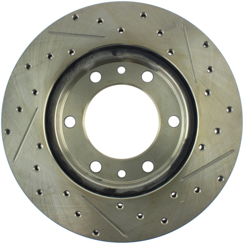 Stoptech 127.44037R 81-89 Toyota Land Cruiser Slotted & Drilled Front Rotor