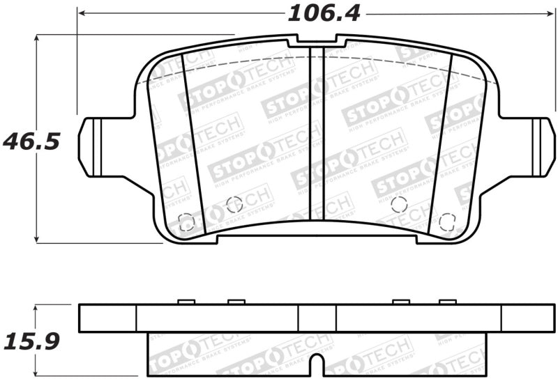 Stoptech 308.1857 Street Brake Pads - Front