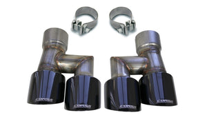 CORSA Performance 21038BLK Corsa 2018-2023 fits Ford Mustang Eco 2.3L Twin 4in Black PVD Pro-Series Tip Kit (Clamps Included)