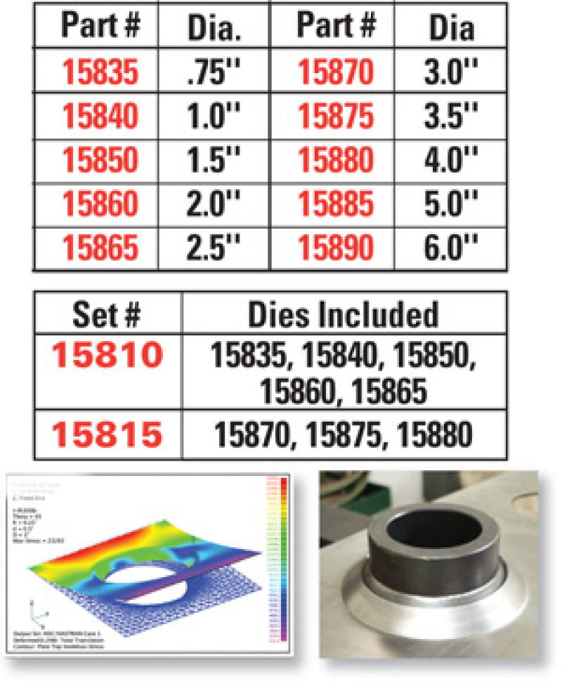SPC Performance 15870 3.0in. FLARED HOLE DIE