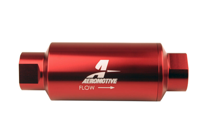 Aeromotive 12340 In-Line Filter - (AN-10) 10 Micron Microglass Element Red Anodize Finish