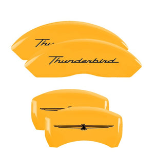 MGP 10086STDBYL 4 Caliper Covers Eng Fr No Bolts/TBird Rr No Bolts/TBird Yel Fin