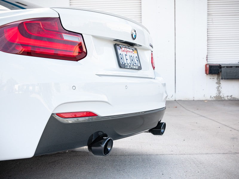 AFE 49-36348-B rce XP 3in to 2.5in 304 SS Axle-Back Exhaust w/ Black Tips 14-16