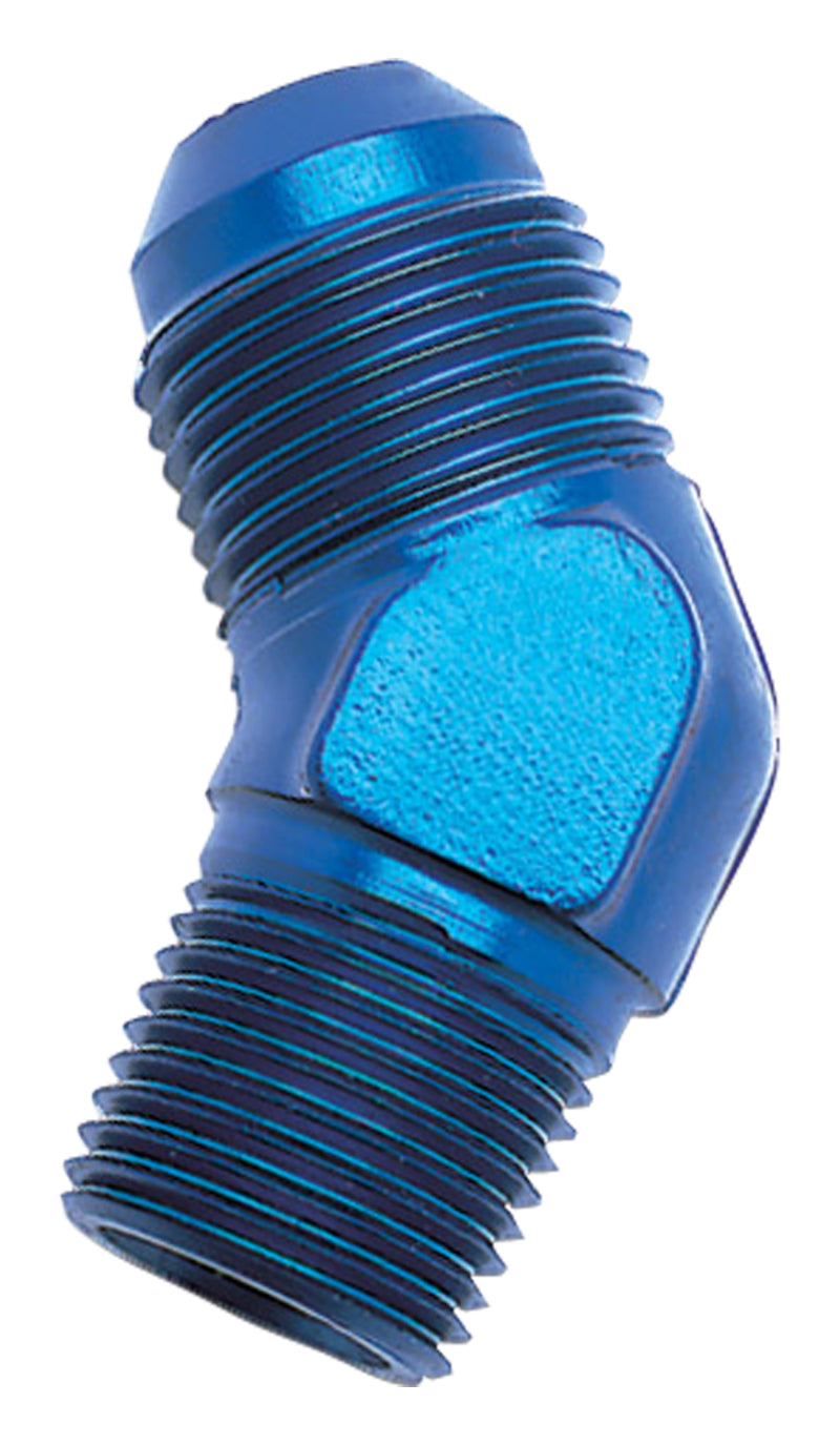 Russell 660960 Performance -8 AN to 3/8in NPT 45 Degree Flare to Pipe Adapter