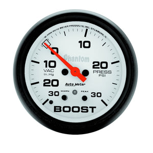 AutoMeter 5877 AutoMeter Gauge Vac/Boost 2-5/8in. 30Inhg-30PSI Digital Stepper Motor Phantom