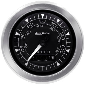 AutoMeter 8188 Autometer Chrono 3-3/8in 160MPH Electric Programmable Speedometer Gauge