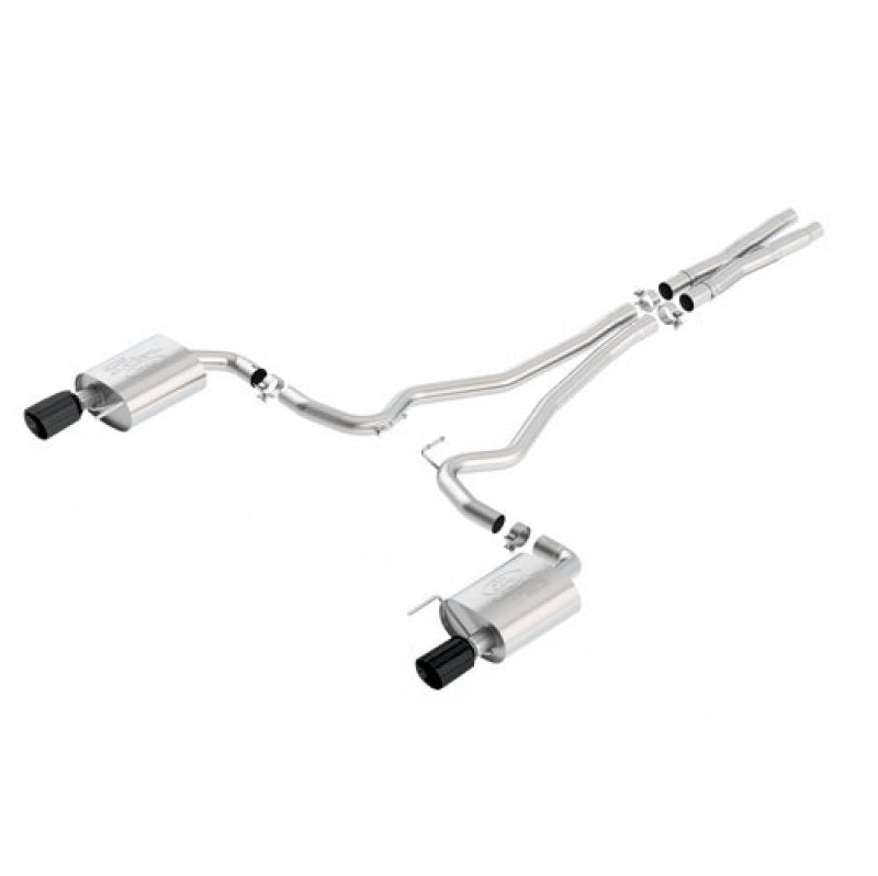 fits Ford Racing M-5200-M8SB 2015 Mustang 5.0L Sport Cat-Back Exhaust System Black Chrome