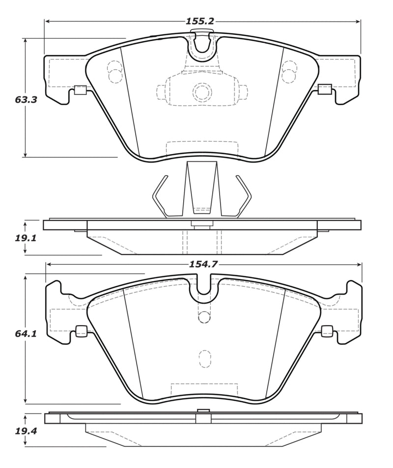 StopTech 308.1061 Street Touring 12 fits BMW 09-13 X1 / Z4 Front Brake Pads