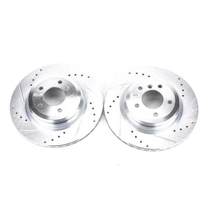 PowerStop fits BMW 330i Rear Evolution Drilled & Slotted Rotors - Pair