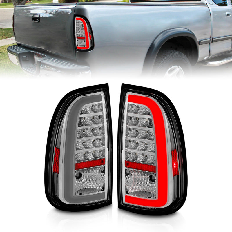 ANZO 311413 fits Toyota 00-06 Tundra LED Taillights w/ Light Bar Chrome Housing Clear Lens