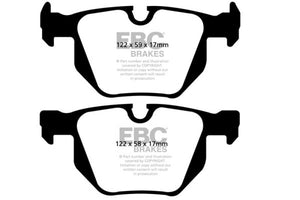 EBC DP21494 04-10 fits BMW 525i 3.0 (E60) Manual Greenstuff Rear Brake Pads