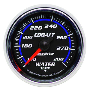 AutoMeter 6131 Autometer Cobalt 52mm 140-280 Deg F Mechanical Water Temperature Gauge