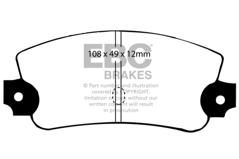 EBC DP2231 fits Lancia 75-81 Beta 1.8L Greenstuff Rear Brake Pads