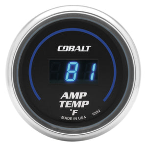 AutoMeter 6392 AutoMeter Gauge Stereo Amp Temperature 2-1/16in. 250 Deg. F Digital Cobalt