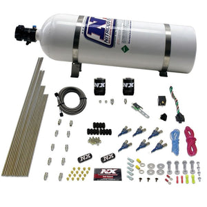 Nitrous Express 80006-15 6 Cyl Gas Nitrous Kit (150-375HP) w/15lb Bottle
