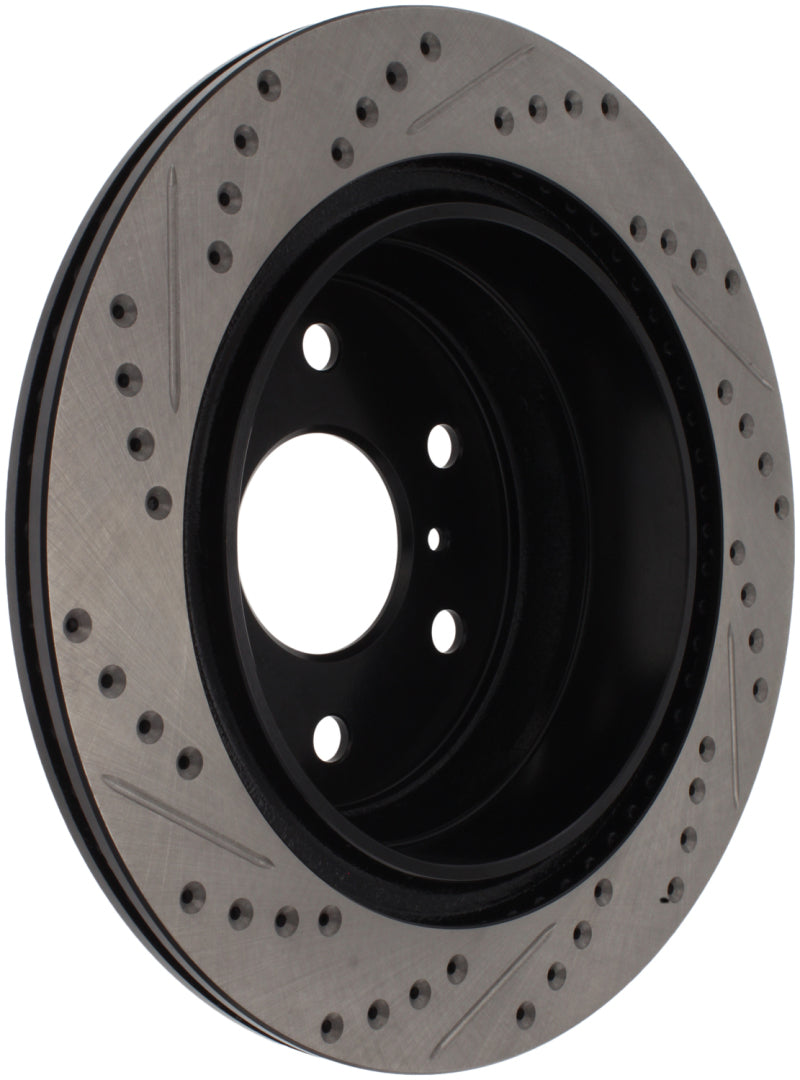 Stoptech 127.66065L 07-10 fits GMC Sierra (w/ Rear Drum) / 07-09 GMC Yukon Rear Left Slotted & Drilled Rotor