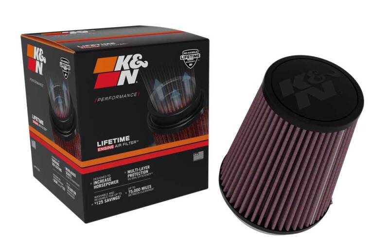 K&N Engineering RU-5149 K&N Universal 4in Flange x 5-3/8in Base x 4in Height High flow Air Filter