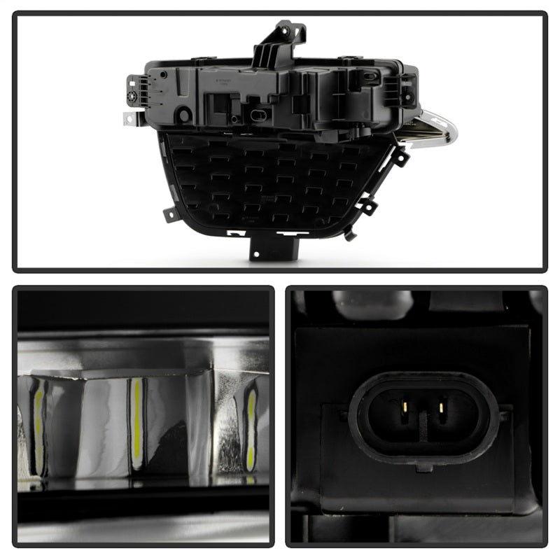 SPYDER 9054211 22-24 fits Jeep Grand Cherokee (2-Row) OEM LED Fog Lights w/Switch - Clear (FL-JGC22-LED-C)