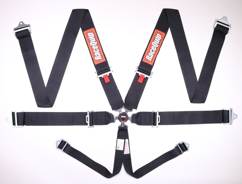 Racequip 743003 Black SFI CAMLOCK 6pt PD Lap Seat Belt