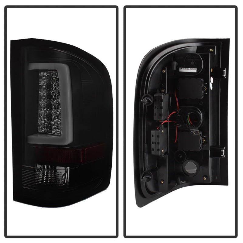 Spyder 5084095 fits Silverado (Will Not Work w/2010 921 Bulb)V3 Tail Lights Blk