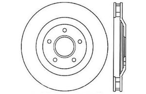 Stoptech 128.62060R Power Slot 97-04 Chevy Corvette / 04 & 08 Cadillac XLR/XLR-V Front Right Drilled Rotors