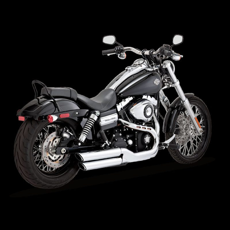 Vance 16845 & Hines HD Dyna Fatbob/Wide 08-16 3In Sli Slip-On Exhaust