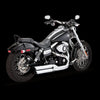 Vance 16845 & Hines HD Dyna Fatbob/Wide 08-16 3In Sli Slip-On Exhaust