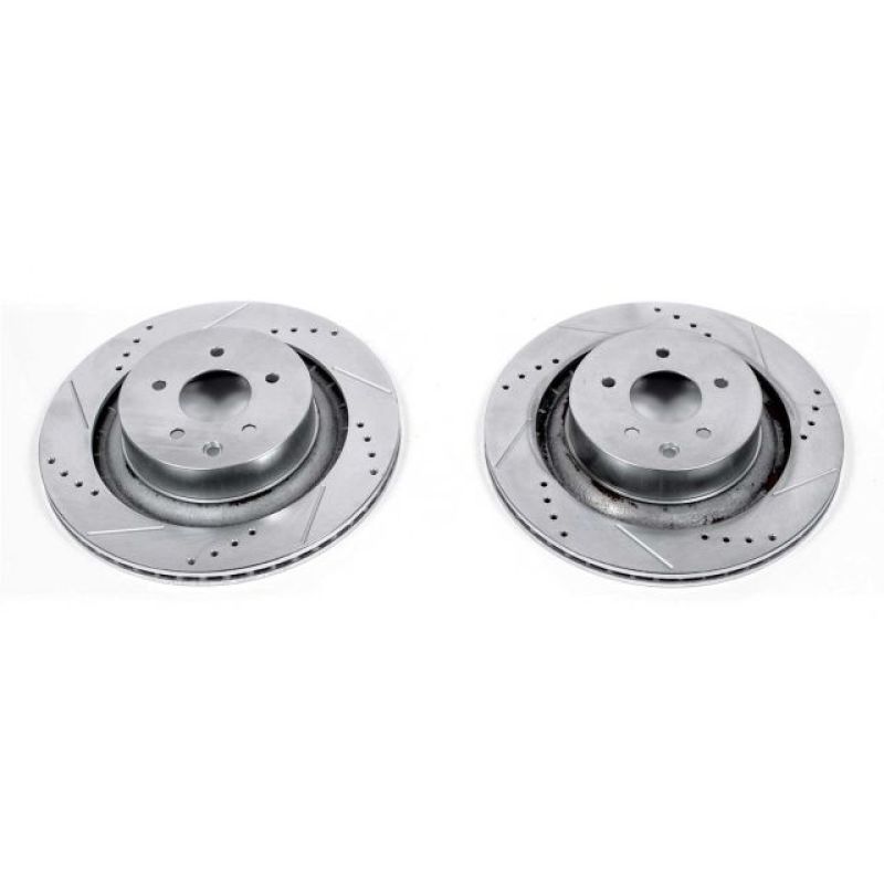 PowerStop fits Infiniti 08-13 G37 Rear Evolution Drilled & Slotted Rotors - Pair