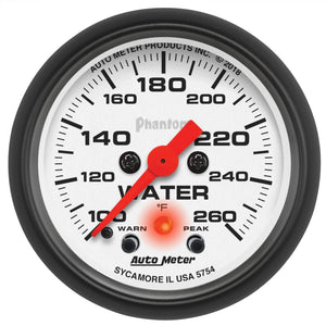 AutoMeter 5754 Autometer Chrono 2-1/16in 100-260 Degree Temperature Stepper Motor - Phantom