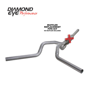 Diamond Eye Performance K4312A-RP Diamond Eye KIT 4in Catback MFLR RPLCMENT PIPE DUAL AL: 94-97 fits FORD 7.3L F250/F350 PWRSTROKE