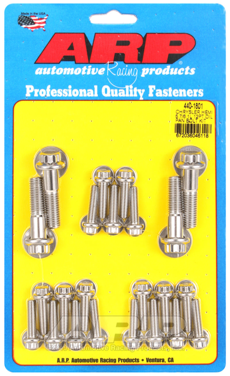 ARP 440-1801 fits Chrysler Hemi 5.7/6.1L SS 12pt Oil Pan Bolt Kit