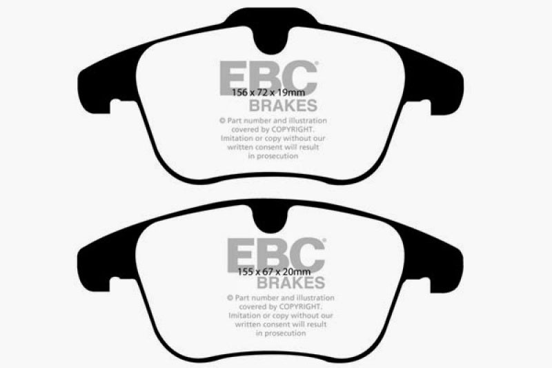 EBC DP21932 fits Land Rover 11-15 Range Rover Evoque 2.0 Turbo Greenstuff Front Brake Pads