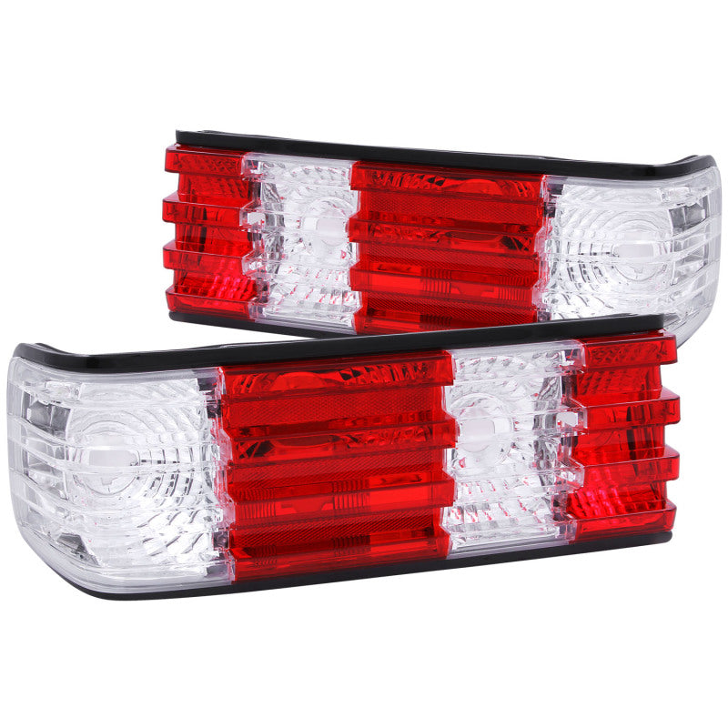 ANZO 221132 1991 Mercedes Benz S Class W126 Taillights Red/Clear